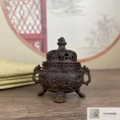 双鳳戯珠香炉 銅器 稀少品 茶道具 重厚 極細工 工芸品 美術品置物 双龍戯珠碗 銅器 稀少品 重厚 極細工 工芸品 美術品 置物