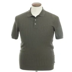 【新品】タリアトーレ TAGLIATORE ハイゲージシルク 半袖ポロニット ダークオリーブ【サイズ50】【メンズ】のサムネイル