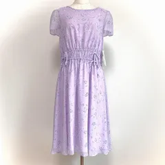 #snc ギャラリービスコンティ GALLERY VISCONTI ワンピース 2 紫系 花柄 総柄 半袖 タグ付き 新品同様 レディース [885283]