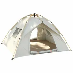テント ワンタッチテント ワンタッチ式 キャンプ　通気性抜群　簡単設営 窓口あり　メッシュ付き　210D　 UVカット　UPF50+ 　2~4人用テントのサムネイル