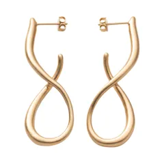 【ヴィンテージゴールド×ピアス】[Cream dot. クリームドット公式] ピアス レディース  金属アレルギー ニッケルフリー 大ぶり ニュアンス クロス 変形 立体 ヴィンテージ調 艶消し マット 大人 