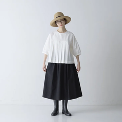 Cion (シオン) | コットンタックブラウス (off white) | トップス ブラウス シンプル