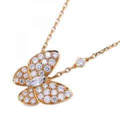 ヴァン・クリーフ＆アーペル(Van Cleef & Arpels) ヴァンクリーフ＆アーペル ネックレス ドゥパピヨン パヴェ 18KYG イエローゴールド ダイヤモンドレディース