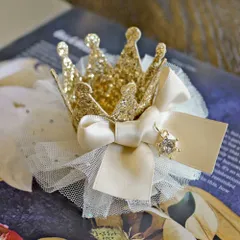 ☆ アイボリー ☆ ベビー ヘアクリップ ヘアアクセサリー ベビー ヘアクリップ ティアラ 髪飾り ヘアアクセサリー 髪留め ヘアアクセ プリンセス フォーマル お姫様 コスプレ コスチューム シフォン クラウン ふわふわ フワフワ 赤ちゃん 女の子 子供