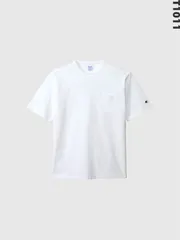 Champion チャンピオン Tシャツ ヘビーウェイト T1011 厚手 半袖 ブランド ポケット付き 無地 綿100% MADE IN USA ティー テンイレブン USAコットン 丸胴 C5-B302