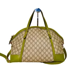 GUCCI　グッチ　GGスプリーム　ハンドバッグ　グリーン　ショルダーバッグ