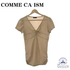 【訳アリ】 COMME CA ISM コムサイズム トップス カットソー 半袖 Vネック きれいめ オシャレ レディース ベージュ M 901-3164 送料無料