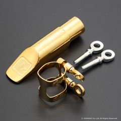 USED　デイブ・ガーデラ　BM ハンドメイド　ソプラノサックス用メタルマウスピース　Gold Plated ＆ BULLSEYE 特注リガチャー付き