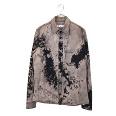 OFF-WHITE オフホワイト タイダイ デニム シャツ ジャケット OMYD019E20DEN001 M ライトパープル/ブラック