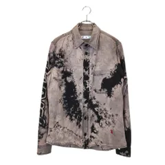 OFF-WHITE オフホワイト タイダイ デニム シャツ ジャケット OMYD019E20DEN001 M ライトパープル/ブラック