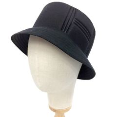 HERMES エルメス 帽子 DALTON H ダルトンH バゲットハット 帽子 ハット バゲハ 58サイズ ブラック 黒 aq11633