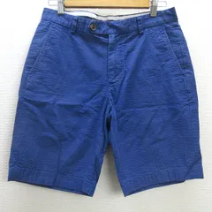 G■ブルックスブラザーズ/BROCKS BROTHERS ハーフパンツ/コットン【W31】青/men's/60【中古】■