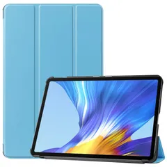 【人気商品】Shron Huawei MatePad 10.4 ケース 三つ折りスタンドカバー 超薄型 超軽量 マグネット オートスリープケース PU レザーカバー (スカイブルー)