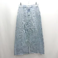 ◇ Θ GLOBAL WORK グローバルワーク デニム ロング丈 タイト スカート サイズL インディゴブルー系 レディース E  【1502180067266】
