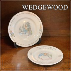 ウェッジウッド ピーターラビット  皿 2枚セット 20cm 18cm WEDGWOOD PETER RABBIT プレート ウェッジウッド 食器 かわいい うさぎ 廃盤 【RU0115-1】