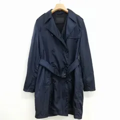 プラダ PRADA ナイロン トレンチ コート M ネイビーのサムネイル