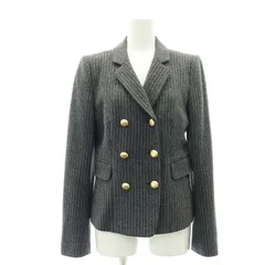 ジョセフ JOSEPH ストライプ ウール ダブルブレストジャケット テーラード 36 グレー /HK ■OSのサムネイル