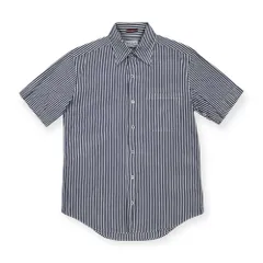 Paul Smith ポールスミス ストライプ柄 半袖 ドレス シャツ サイズ S /ホワイト×ブルー/ジョイックスコーポレーション