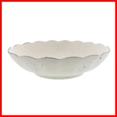 【激安！】17-009 盛り皿 ボウル 食洗機対応 レンジ対応 日本製 和食器 パスタ・カレー皿 21cm 菊型 白化粧 深皿 table(イーストテーブル) EAST