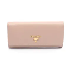 プラダ PRADA 二つ折り長財布 SAFFIANO MULTIC 1MH132 ベージュ サフィアーノレザー ZIP長財布 レディース Used A