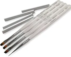 LULUGEL ジェルブラシ 4本セット ジェルネイル 筆 ネイル筆 ジェルネイル筆 キャップ付き ネイル用品 ネイルアート ネイルツール セルフネイル(ホワイト， 4本セット)