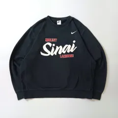 NIKE ナイキ スウェット トレーナー チームロゴ ラクロス 刺繍 プリント ブラック L　B202507