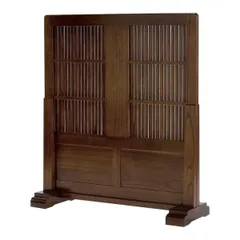 ついたて わけあり 和風 衝立 表 花画 裏 古代金【たのメル便 対応商品】 和家具衝立 ついたて わけあり 和風 表 花画 裏 古代金【たの