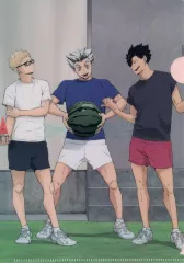 【中古】クリアファイル 月島蛍＆黒尾鉄朗＆木兎光太郎 オリジナルA5クリアファイル 「ハイキュー!!×セブンイレブン キャンペーン」 対象アイス購入特典