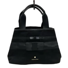 未使用 TOCCA トッカ トートバッグ バイカラー リボン ブラック トート TOCCA トートバッグ BICOLOR RIBBON TOTE レディース : ZOZOTOWN