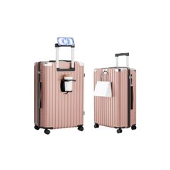 [ＡＭ Ａｏｍｏｉｄｅ] スーツケース 機内持込 超軽量 キャリーケース 大型 軽量 多機能 キャリーバッグ 静音 ダブルキャスター 耐衝撃 S/M/Lサイズ 360度回転 ストッパー付き USBポート付き カップホルダー付き 旅行 ビジネス 出張 (ピン 1
