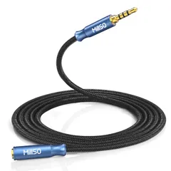 【新着商品】ナイロン編み 4極 延長 TRRS 2.4m オスメス 3.5mm オーディオケーブル 延長コード 延長 ステレオミニプラグ 金メッキ イヤホン 再生 高耐久 オーディオ延長ケーブル ヘッドホン スマホ スピーカー テレビ MillSO ヘッドセッ