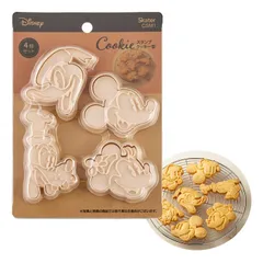 スタンプ クッキー型 食パン抜き型 ディズニー スケーター(Skater) ミッキーマウス 4個セット CSM1-A