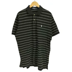 ポロバイラルフローレン Polo by RALPH LAUREN 90s ポニー刺繍 鹿の子 ボーダー ポロシャツ メンズ import：L 