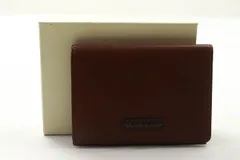 ニコル 名刺入れ カードケース 二つ折り ブランド 小物 メンズ ブラウン NICOLE 【中古】のサムネイル