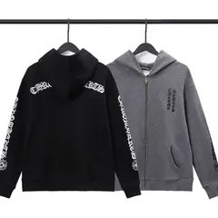 メンズ　クロムハーツChrome Hearts トップス ファスナー付き春秋パーカー　新品　２色選択可能