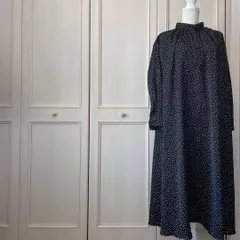 @ AMERICAN HOLIC アメリカンホリック ドット 水玉 ワンピース シャツ ロング 長袖 マキシ　ゆったり　シンプル　お呼ばれ　デート　オフィスカジュアル　食事会　可愛い　お出かけ　上品