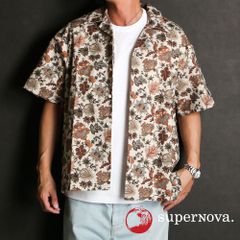 【superNova./スーパーノヴァ】Aloha shirt - Flower print / アロハシャツ - フラワー プリント / SN-561【ユニセックス】