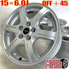 中古 15インチ アルミ FEID 社外 4本セット インプレッサ ウィッシュ プリウス ウィッシュ プレミオ アルミホイール 中古アルミホイール 中古ホイール 中古ホイル 社外ホイール ホイール ホイル
