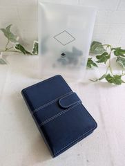 新品未使用 モノボックスジャパン システム手帳 ステッチシリーズ B6バイブル ネイビー リフィル10点セット