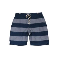 NEIGHBORHOOD ネイバーフッド 13SS RUSH/EC-PT 131TSNH-PTM01 ラッシュ ショート パンツ ネイビー ボーダー スイム ショーツ ハーフ ボトムス サイズS Jun
