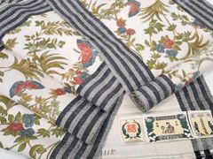 平和屋本店□超希少 大島郁 銀座こうげい ロートン織 開き名古屋帯 横  