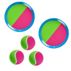【迅速発送】BTtime キャッチボール フライングボール 5個セット マジックボール ディスク ボール 親子 粘着式 マジックテープ フライングキャッチボール 人気 アウトドア (クディスク*2+ボール*3)