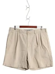 【お得なクーポン配布中!】 90s USA製 ポロ ラルフローレン コットン チノ ショートパンツ メンズ 36 / 古着 オールド ショーツ 短パン ツータック チノパン ポロチノ