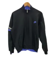 ナイキ NIKE 90's 90年代 銀タグ ジップアップ トラックジャケット 日本製 OLD NIKE オールド  ジャージ ブラック Lサイズ 101MT-3815