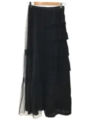 SueUNDERCOVER スーアンダーカバー 20SS チュールレースティアードロングスカート ブラック サイズ：1