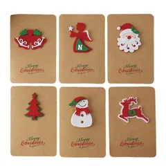 【特価商品】ポストカード 雪だるま 封筒付き サンタクロース クリスマス飾り クリスマスツリー 1種類 年賀状 二つ折り メッセージカード 1枚セット グリーティングカード カード クリスマス