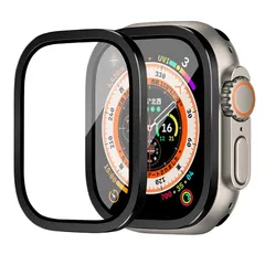 【新品】 Dikeshgu for Apple Watch Ultra 3/2/1 ガラスフィルム 49mm 【チタン合金フレーム+強化ガラスフィルム】 一体型 アップルウォッチ ウルトラ 3/2/1 保護フィルム 全面保護 画面保護 耐傷性 指紋防止（2 0