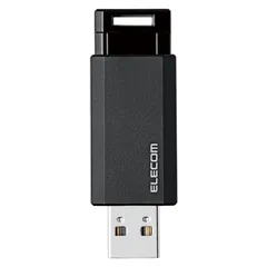 【在庫処分】USBメモリ/USB3.1 エレコム Gen1/ノック式/オートリターン機能/16GB/ブラック