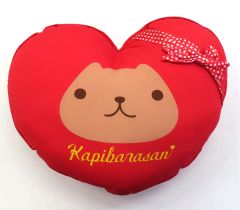 [중고] 쿠션·본체 카피바라씨 리본 첨부 쿠션 [이치반쿠지 카피바라씨~Happy Valentine's Day~] B상