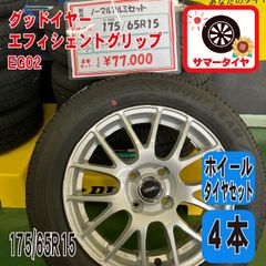 新品 サマータイヤ４本 175/65R15 ホイールセット グッドイヤー エフィシェントグリップ EG02  15インチ 夏タイヤノーマルタイヤ オンロード